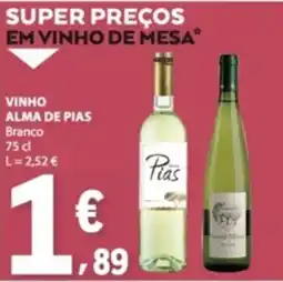 E.Leclerc Vinho alma de pias branco promoção