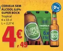 E.Leclerc Cerveja sem álcool 0,0% super bock tropical promoção