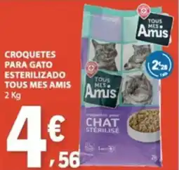 E.Leclerc Croquetes para gato esterilizado tous mes amis promoção