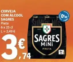 E.Leclerc Cerveja com alcool sagres promoção