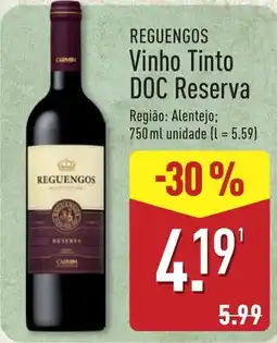 ALDI Reguengos Vinho Tinto DOC Reserva promoção