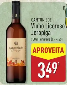 ALDI Cantoniede Vinho Licoroso Jeropiga promoção