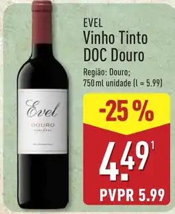 ALDI evel vinho tinto doc douro promoção