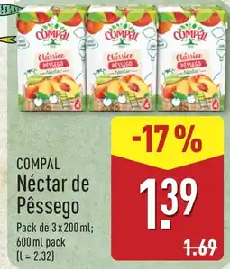 ALDI Compal Néctar de Pêssego promoção