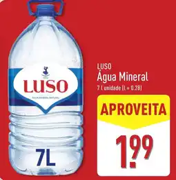 ALDI Luso água mineral promoção