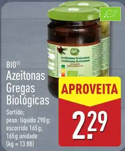 ALDI Bio azeitonas gregas biológicas promoção