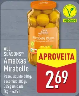 ALDI All Seasons Ameixas Mirabelle promoção