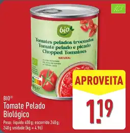 ALDI Bio tomate pelado biológico promoção