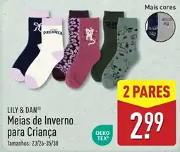 ALDI Lily & Dan meias de inverno para criança promoção