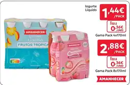 Amanhecer Iogurte líquido amanhecer promoção