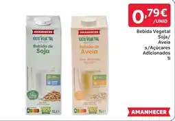 Amanhecer Bebida vegetal soja/aveia amanecer promoção
