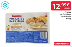 Amanhecer Postas de bacalhau demolhado promoção