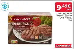 Amanhecer hambúrguer de bovino amanhecer promoção