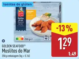 ALDI golden seafood muslitos do mar promoção