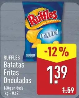 ALDI Ruffles Batatas Fritas Onduladas promoção
