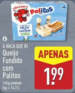 ALDI A vaca que ri queijo fundido com palitos promoção
