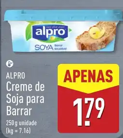 ALDI Alpro creme de soja para barrar promoção