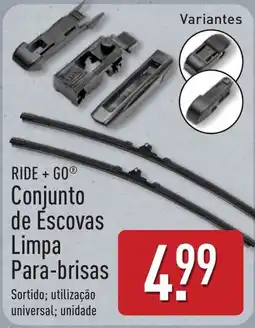 ALDI Ride + Go conjunto de escovas limpa para-brisas promoção