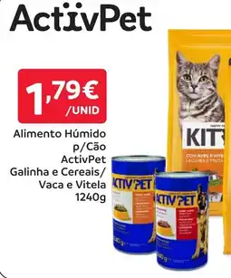 Amanhecer Alimento Húmido p/Cão ActivPet Galinha e Cereais/Vaca e Vitela promoção