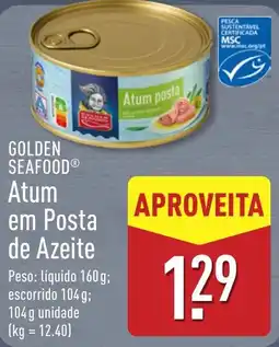 ALDI Golden Seafood atum em posta de azeite promoção