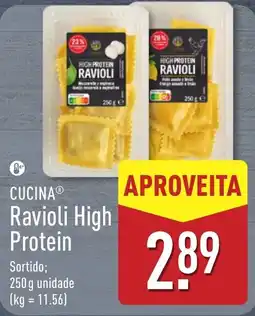 ALDI Cucina ravioli high protein promoção
