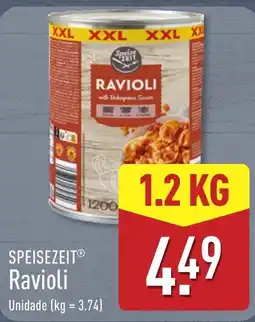 ALDI Speisezeit ravioli promoção