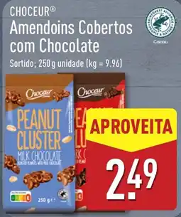 ALDI Choceur amendoins cobertos com chocolate promoção