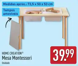 ALDI Home creation mesa montessori promoção