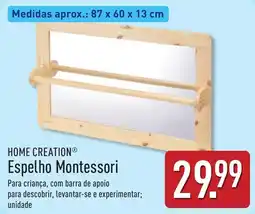 ALDI Home creation espelho montessori promoção