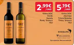Amanhecer Trinca Bolotas Vinho DOC Verde Gazela Rosé/ Branco promoção