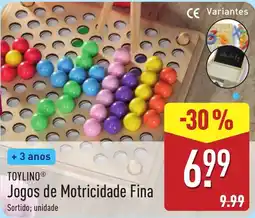 ALDI ToyLino jogos de motricidade fina promoção