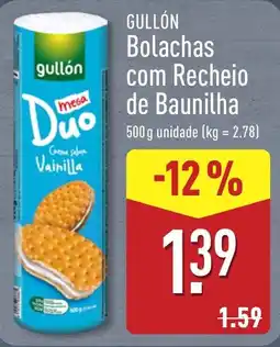 ALDI Gullón bolachas com recheio de baunilha promoção