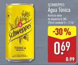 ALDI Schweppes Água Tónica promoção