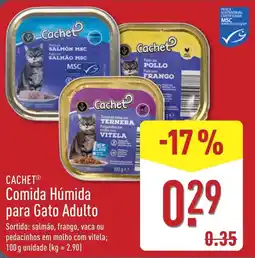 ALDI Cachet comida húmida para gato adulto promoção