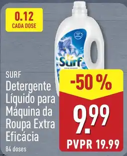 ALDI surf detergente líquido para máquina da roupa extra eficácia promoção