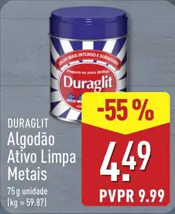 ALDI Duraglit algodão ativo limpa metais promoção