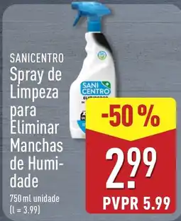 ALDI Sanicentro spray de limpeza para eliminar manchas de humidade promoção
