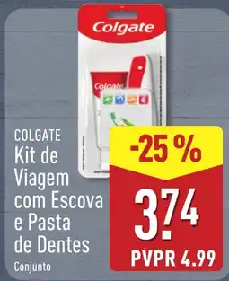 ALDI Colgate kit de viagem com escova e pasta de dentes promoção