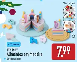 ALDI ToyLino alimentos em madeira promoção