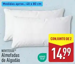 ALDI Almofadas de algodão novitesse promoção