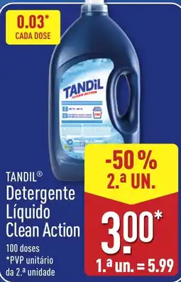 ALDI Tandil Detergente Líquido Clean Action promoção