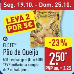 ALDI Flete pão de queijo promoção