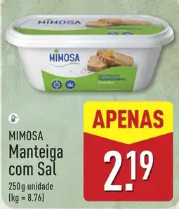 ALDI Mimosa manteiga com sal promoção