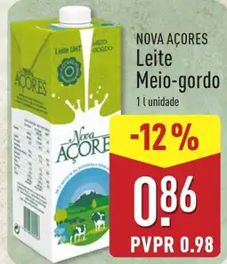 ALDI Nova Açores Leite Meio-gordo promoção