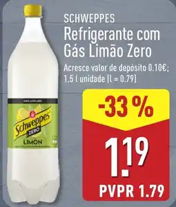 ALDI schweppes refrigerante com gás limão zero promoção