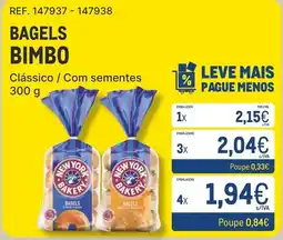 Makro Bagels bimbo promoção