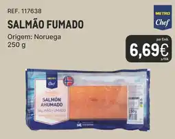 Makro Salmão fumado metro chef promoção