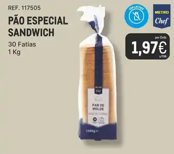Pão especial sandwich metro chef