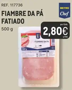 Makro Fiambre da pá metro chef promoção