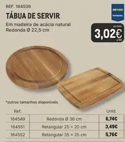Makro Tábua de servir promoção